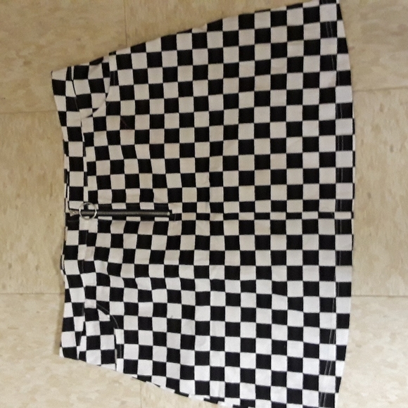 Dresses & Skirts - Black & White Checkerboard Mini Skirt